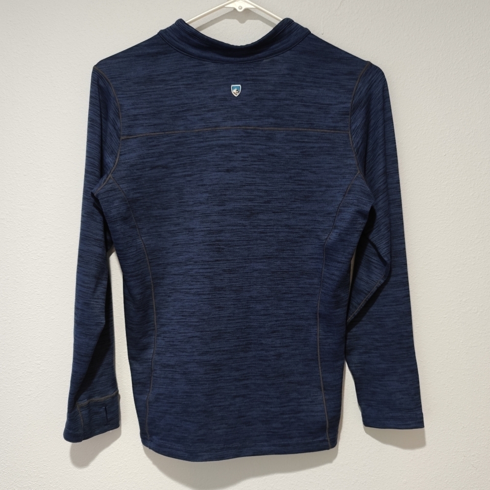 Kuhl Sweater Youth Large 14/16 1/4 Zip Navy Blue Collared - Picture 2 of 6